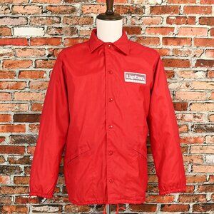 Vintage Red HILTON ACTIVE APPAREL "Lipton Tea" Windbreaker Jacket - L